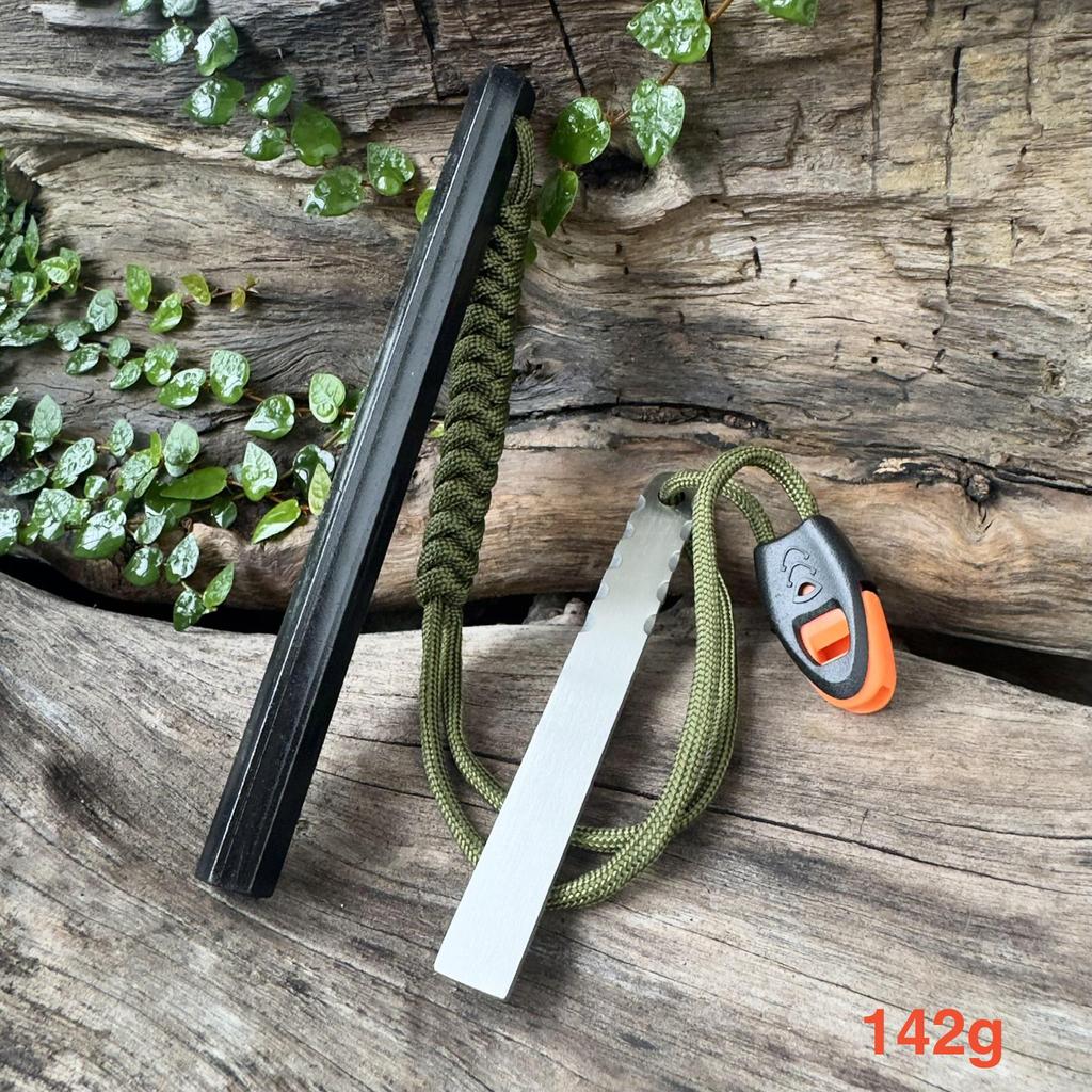 Hexagonal Magnesium Fire Starter Rod with Scraper for Outdoor and Wilderness Survival