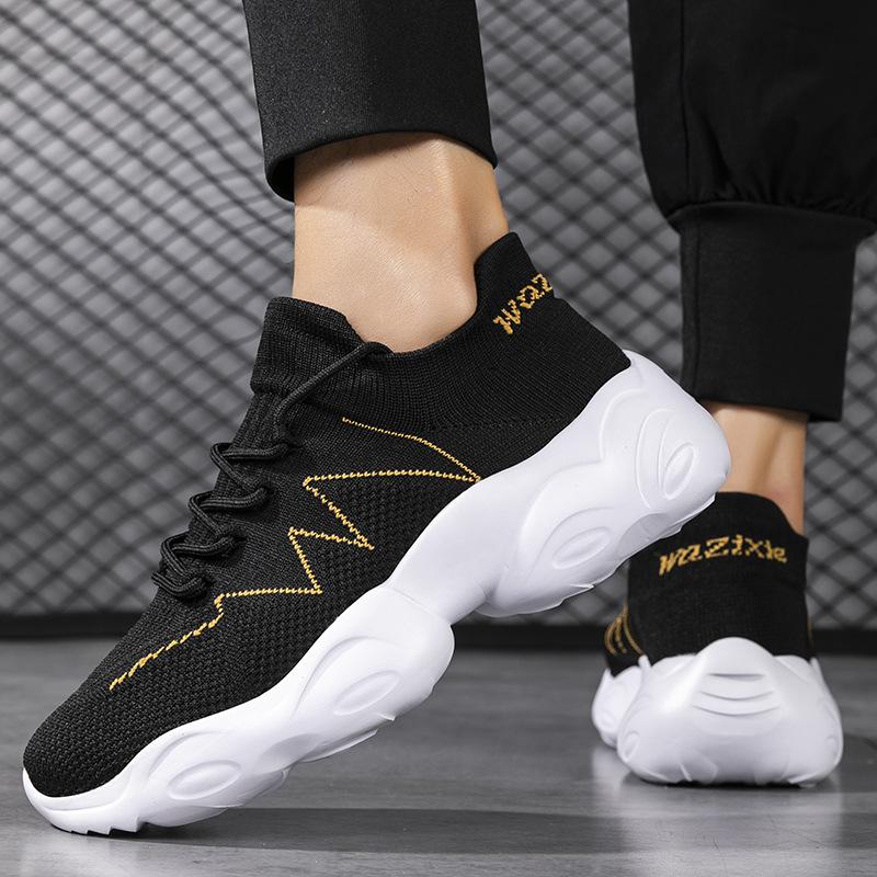 2025 summer new dad shoes socks shoes casual sports shoes breathable heightening socks shoes large size 35-47