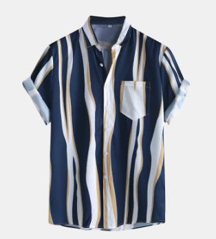 Hawaiian Men'S Short-Sleeved Beach Shirt 3D Printed Short-Sleeved Casual Shirt