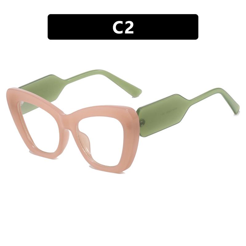 Kodon 2023 Cat-Eye Colorblock Flat Lens Anti-Blue Light Eyewear - Influencer Style