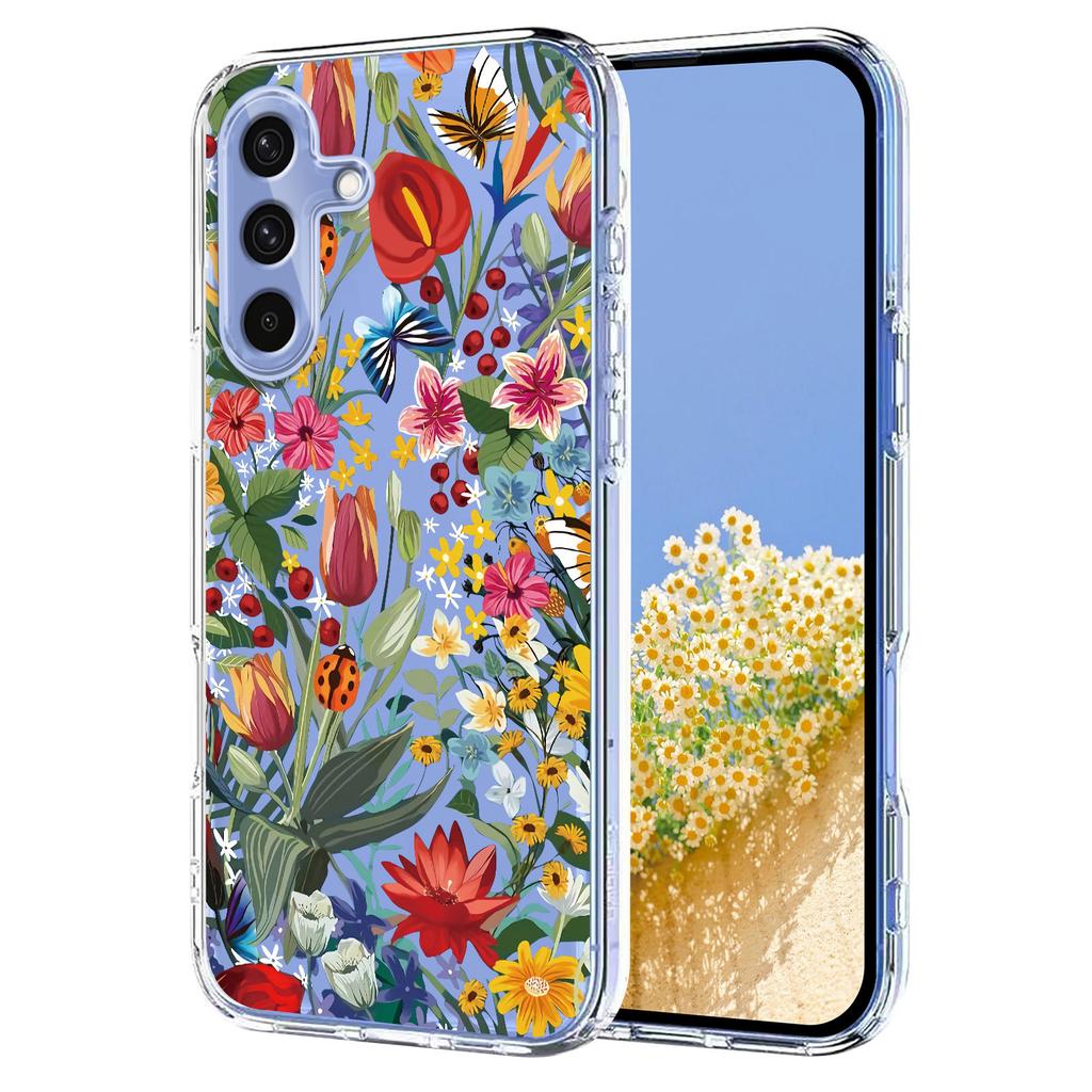 Für Samsung Galaxy A37 5G Hülle Schmetterling Blumenmuster Druck TPU Handy Rückseite