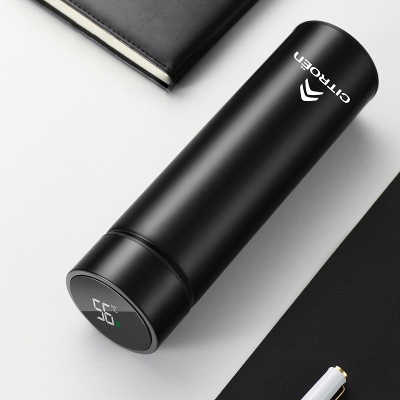 Car Accessories Thermos Bottle Temperature Display Insulated Cup For Citroen C8 DS3 C6 C3 Vts C4 Saxo C4L C5 C2 C1 Xsara C3-XR