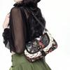 Lace Trim Fashionable Flower Butterfly Shoulder Bag with Side Strap