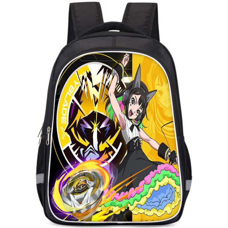 X School Beyblade Backpack Spacious Compartment Unisex Bag For Daily Gift Use
