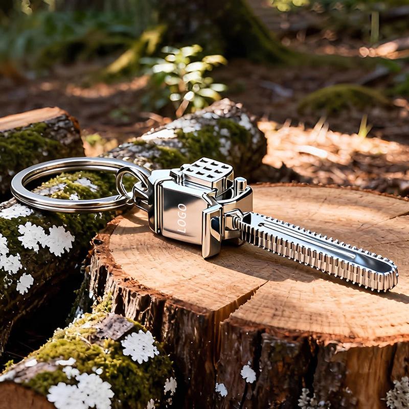 

Metal Chainsaw Keychain Creative Chainsaw-Shaped Pendant Simulation Tools Car Key Ring Bag Charm Gift OneSize
