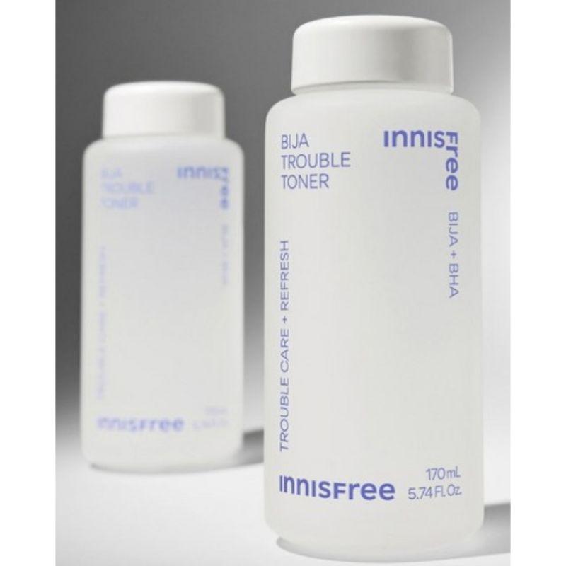 Innisfree Bija Trouble Toner & Lotion Skincare Set (Toner 170ml + 25ml / Lotion 100ml + 25ml) 1 Set