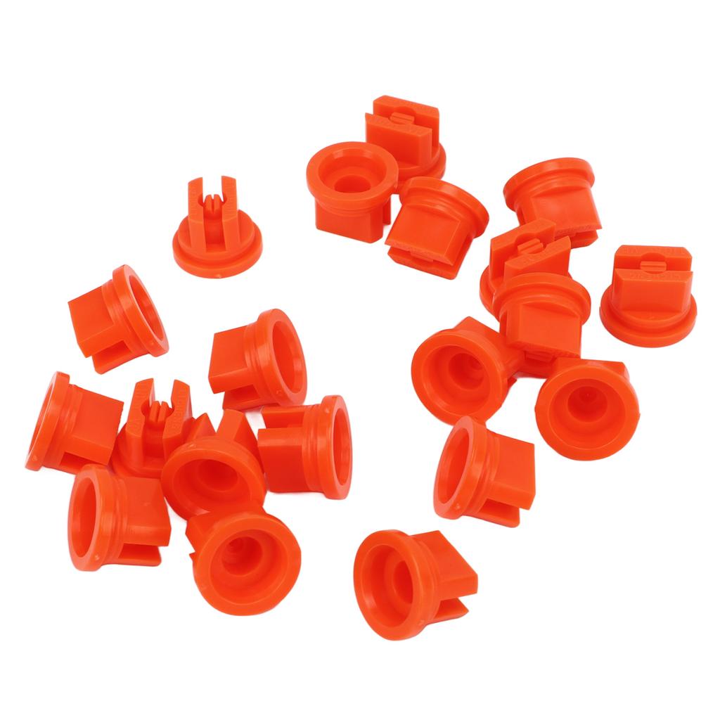 20pcs Flat Fan Spray Tip High Pressure Plastic Agricultural Sprayer Nozzle for Plant Protection Drone Orange
