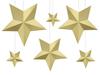 Party Deco Decoration Golden Stars 1 Pack/6 Pcs. Elegant Decorations