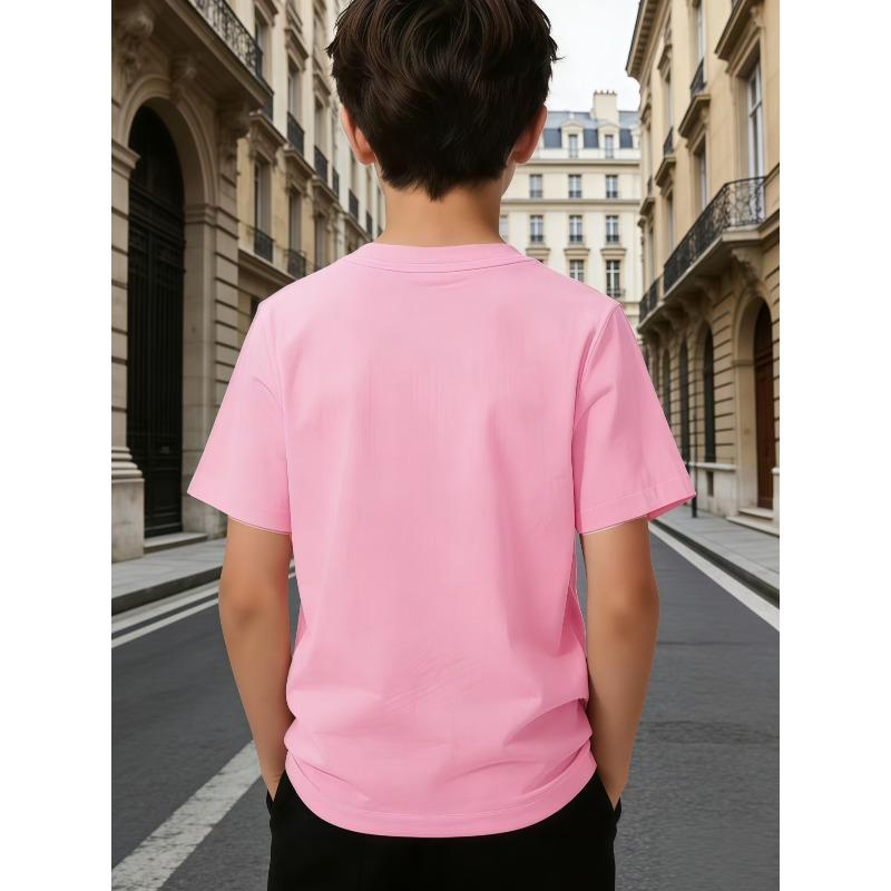 Boys Colorful Banana Baseball Print Crewneck Short Sleeve Tee,