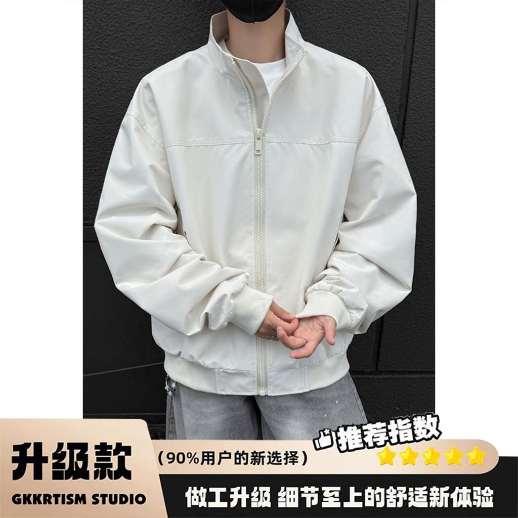 Bomberová čierna bombera pánska jesenná krátka so stojačikom baseballová uniforma cleanfit americká ramenná bunda