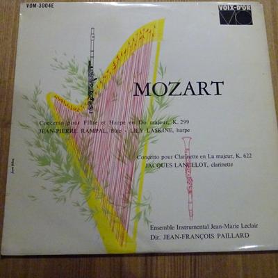 LP-skiva JEAN-PIERRE RAMPAL, LILY LASKINE, J - Wolfgang Amadeus Mozart, Konsert P VOM3004E VOIX Japan Klassisk Begagnad