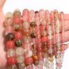 1 Strand 4/6/8/10/12mm Natural Stone Beads Watermelon Peel Round Loose Spacer Beads For Jewelry Making DIY Necklace Bracelets