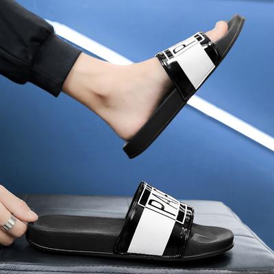 Slippers Men's New Outer Wear One-word Drag Household Couple Soft Bottom Stepping On Shit Feeling Jinjiang Cool Slippers Slippers