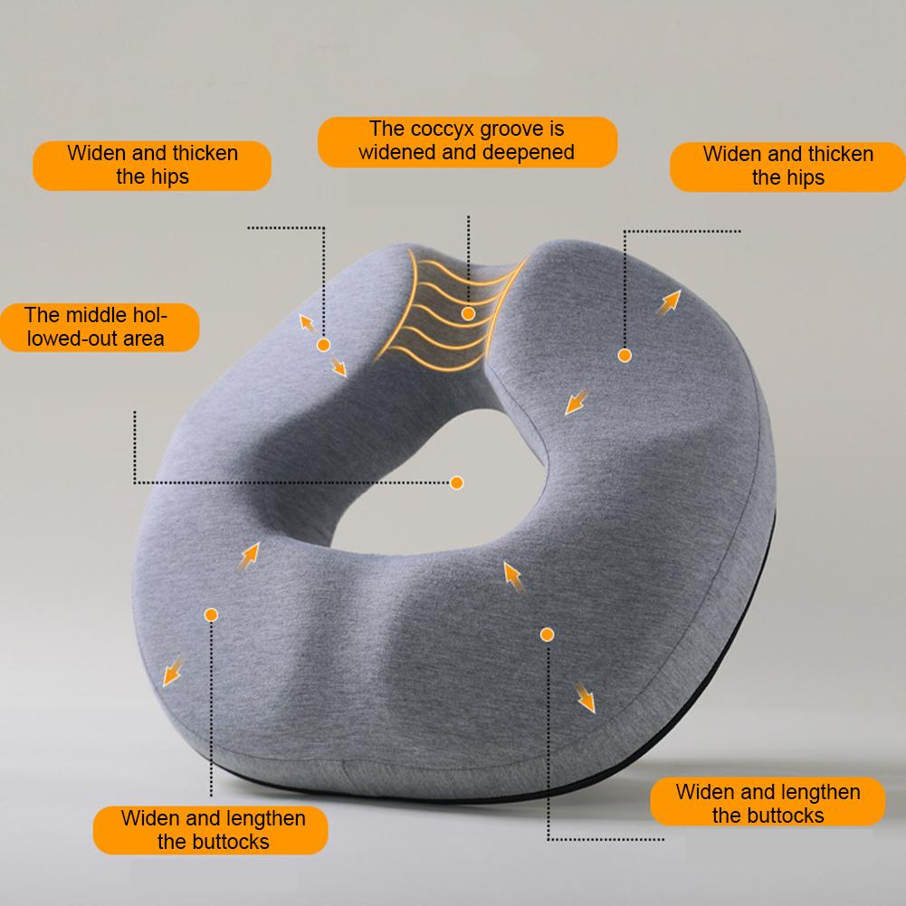 Memory Cotton Hemorrhoid Pad Office Cushion Sitting No Collapsing Summer Breathable Chair Fart Pad Beautiful Buttocks Coccyx Cushion