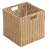 A34R Cesti porta-corde Pieghevoli Cubi portaoggetti Intrecciati a Mano Contenitori con Manici per Camper Camera da Letto 13" Cesti portaoggetti Pieghevoli