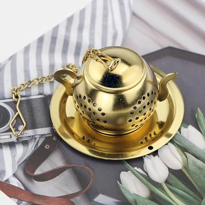 Tee-Ei für lose Blätter, wiederverwendbare Teekugel aus Edelstahl, feinmaschiges Teesieb