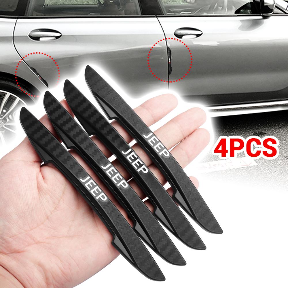 4 PCS Car Door Corner Cover Bumper Crash Protector Anti-Crash Scratch Accessories for Jeep JPB Renegade Wrangler jk Compass Gran AKT1