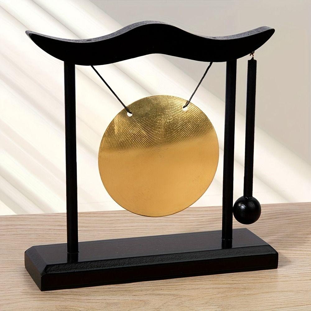 Relaxation Desktop Gong Creative Feng Shui Metal Cymbals Retro Copper Bell  Tai Chi