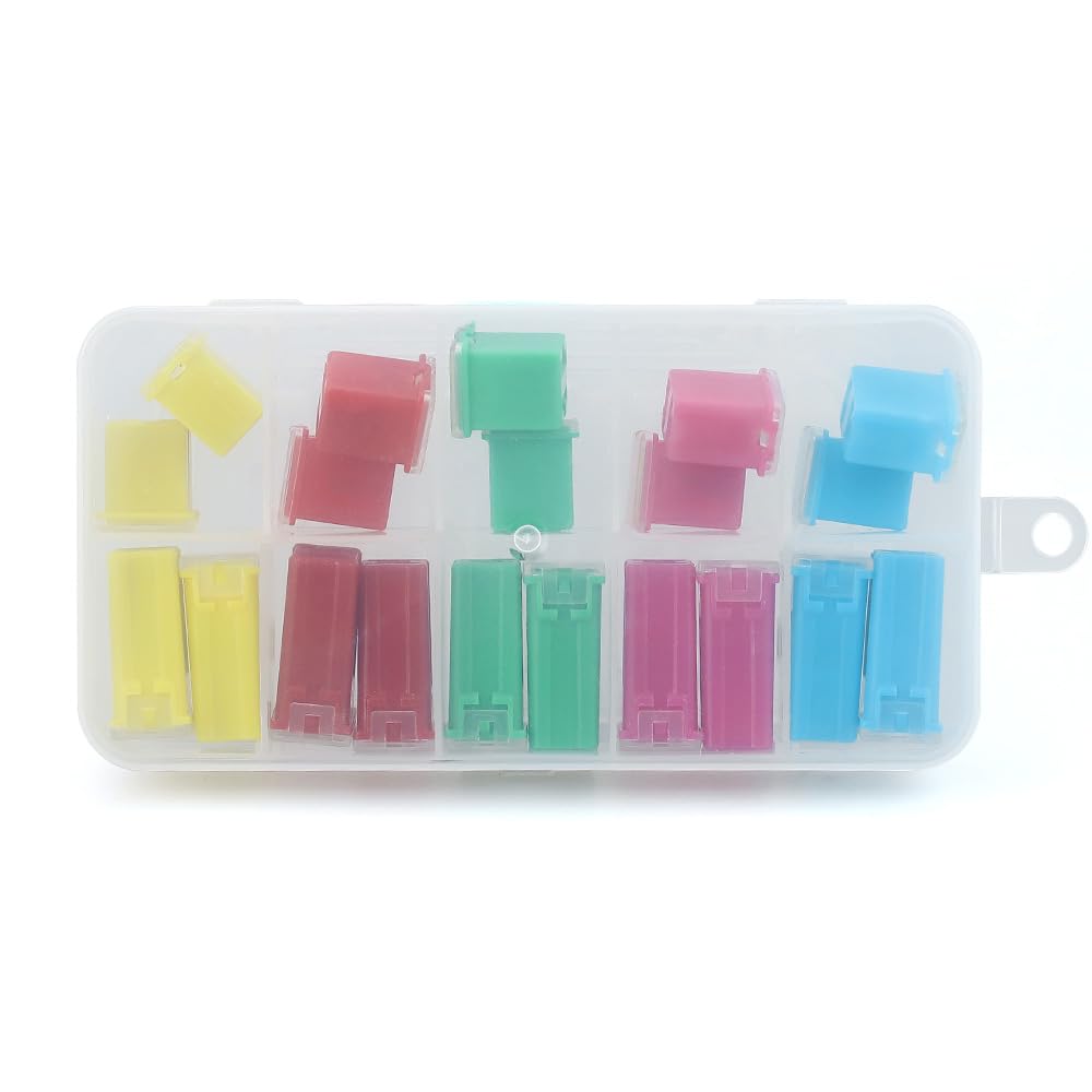 Glvaner Car Fuse, Block Type, Auto Link, Slow Blows, 5 Types, Set of 20,