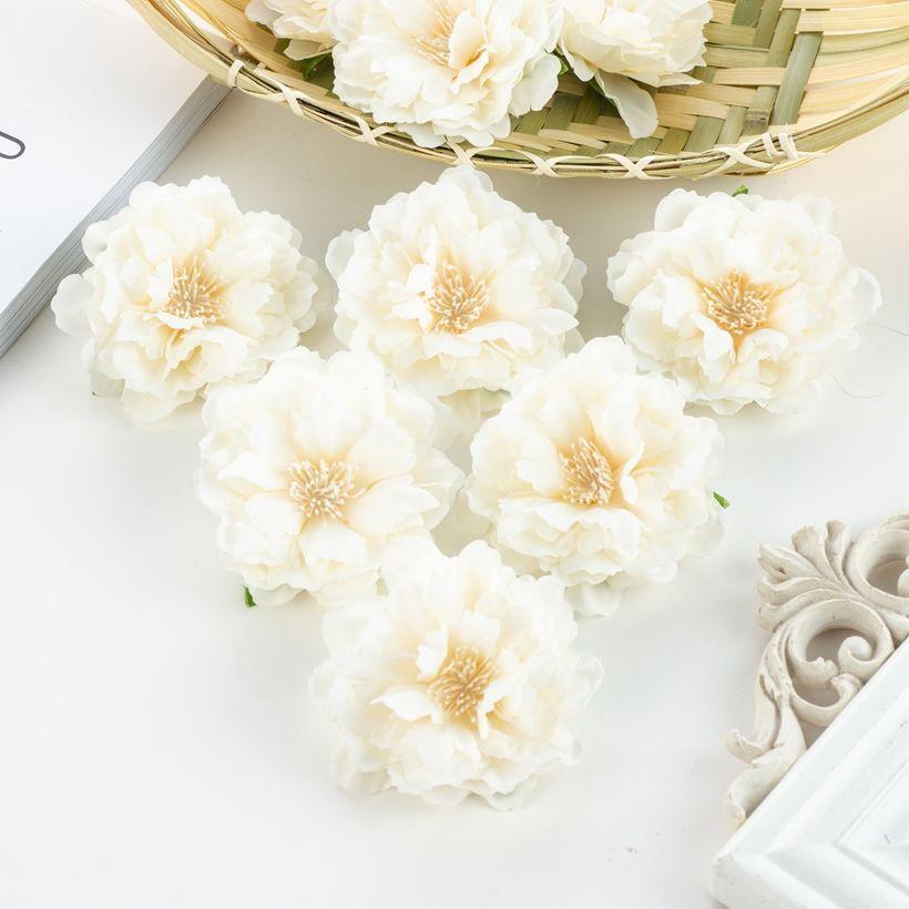 50/80pcs Artificial Silk Peony Flower Diy gift hairpin Home Party Wedding bridal bouquet wreath Decoration Outdoor Garden arch