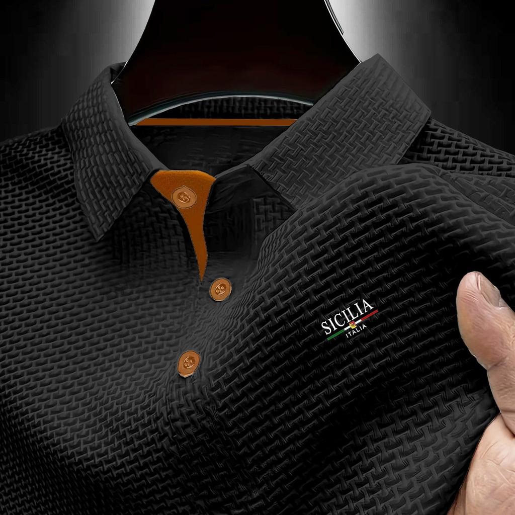 Men's Cooling Mesh Polo Shirt, Quick Dry Breathable Short Sleeve Athletic Top for Gym & Outdoor