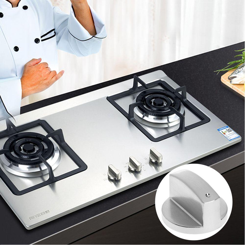 Cookware Handles Zinc Alloy Silver Gas Stove Switch Kitchen Tool Metal Rotary Cooker Control Knobs