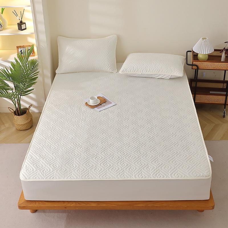 1PC Home Mattress Cover Waterproof Thickened Quilted Waterproof Bed Cover Breathable Fitted Bed Sheet  (No Pillowcase)