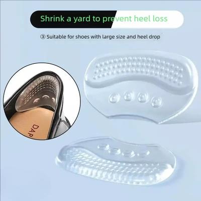 1 Pair Silicone High Heels Anti Slip Heel Patch, Unisex Grip Heel Pad, Heel Care Anti Slip Pad Pad