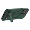 For iPhone 14 Pro Max Kickstand Case Compatible with MagSafe PC+TPU+PU Phone Back Cover