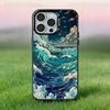 La Grande Onda di Kanagawa Custodia per Telefono Per iPhone 17,16,15,14,13,12,11,Pro,Max,Plus,E,Air,Mini Cover Nera IMD