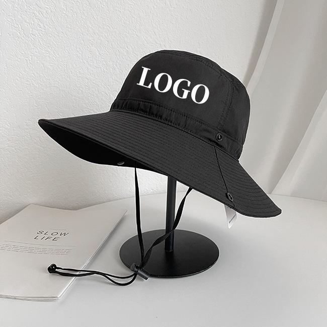 Custom Quick Dry Summer Men Bucket Hat Outdoor Uv Protection Wide Brim Hunting Hiking Hat Fisherman Hat Beach Sunscreen Cap