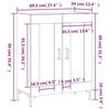 VidaXL Buffet blanc 69,5x34x90 cm bois d'ingénierie 830196