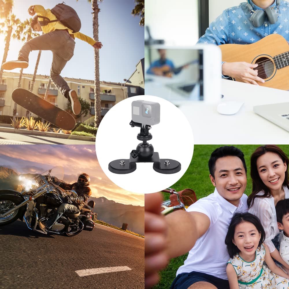USmallbee Magnetic Camera Stand Set for Action Camera Car External Mounting Suction Cup Compatible with GoPro GoPro and APEMAN Cameras, Accessories,