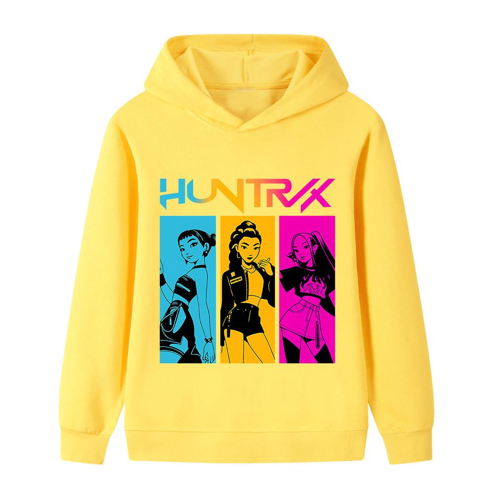 B1203 Kids Boys Girls Kpop Rumi Zoey Mira Print Long Sleeves Hoodie