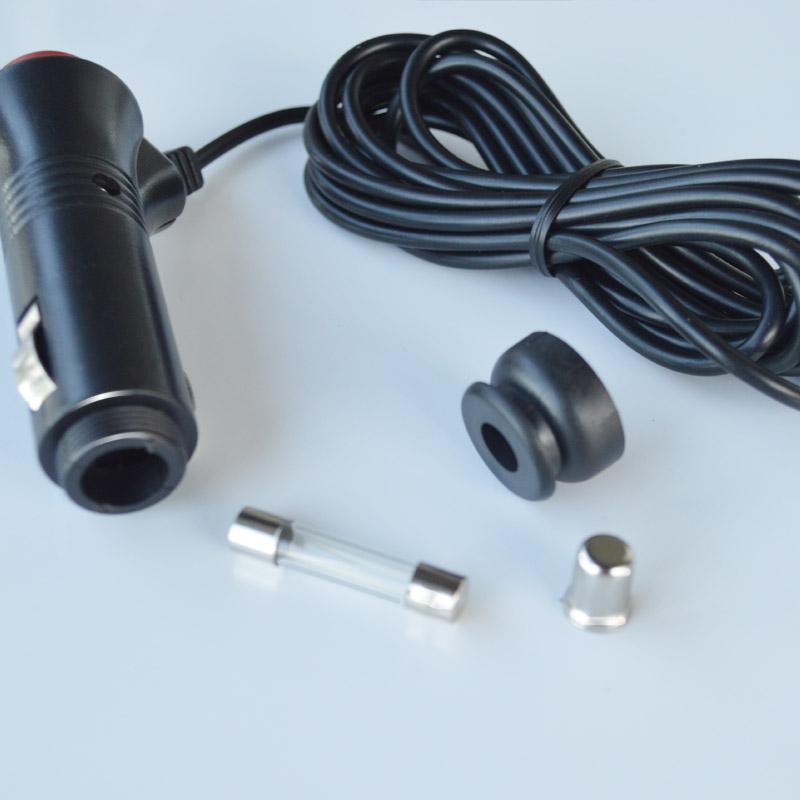 Adattatore Cavo Spina di Alimentazione Presa Universale per Moto Camion Auto Maschio Accendisigari con Pulsante Interruttore Integrato 12V-24V 5A