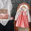 Sweet Rabbit Embroidered Girl's Dress - Doll Collar, Pure Cotton, Long Sleeve, Autumn 2026.