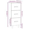 Sideboard in Grey Sonoma 34.5 x 34 x 90 cm engineered wood