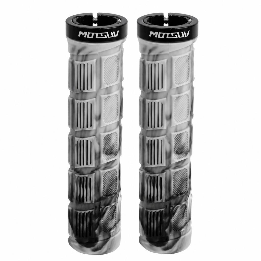 5pcs Road Cycling Handlebar Grips Anti-Slip Lock-On Bike Handle Grips Ergonomic TPE Aluminum Alloy for Mountain Biking Gear