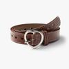 Single Product Love Buckle Belt Women'S Heart Shape Full Hole Hollow Decorative Women'S Belt