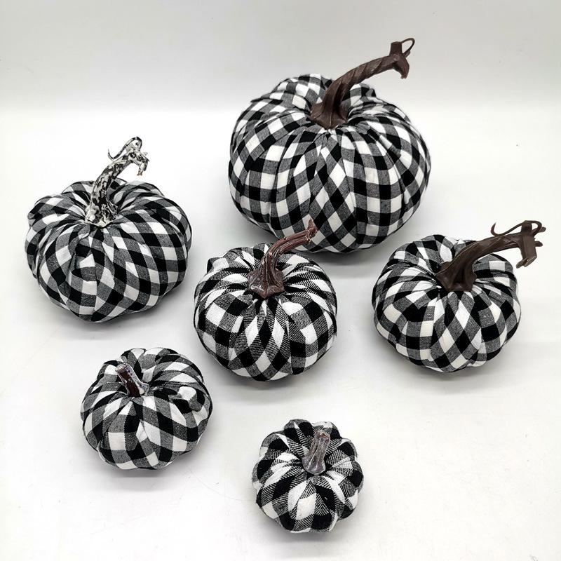 White and Yellow Pumpkin Model for Halloween and Christmas Decoration Wreaths