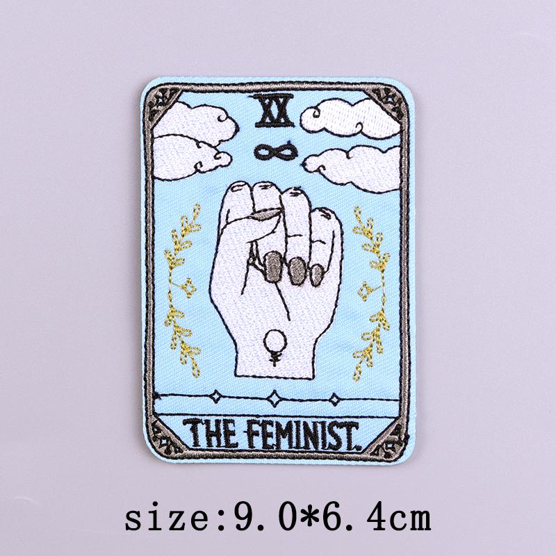 Punk Embroidery Patches For Clothing Tarot Card Patch Iron On Patches On Clothes Magic Sewing/Fusible Patch For Clothes Stickers