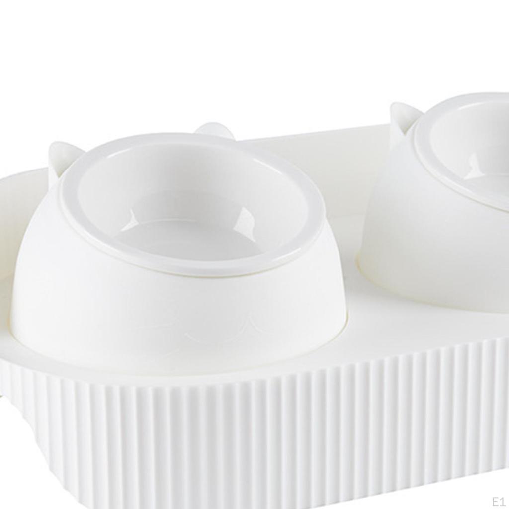 Cat Food And Water Elevators, Non-Slip Leaning Pet Dishes, Feeder Bowl