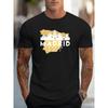 Men's Versatile T-Shirt, High-End Fashion Casual Printed Short Sleeve Trendy Top