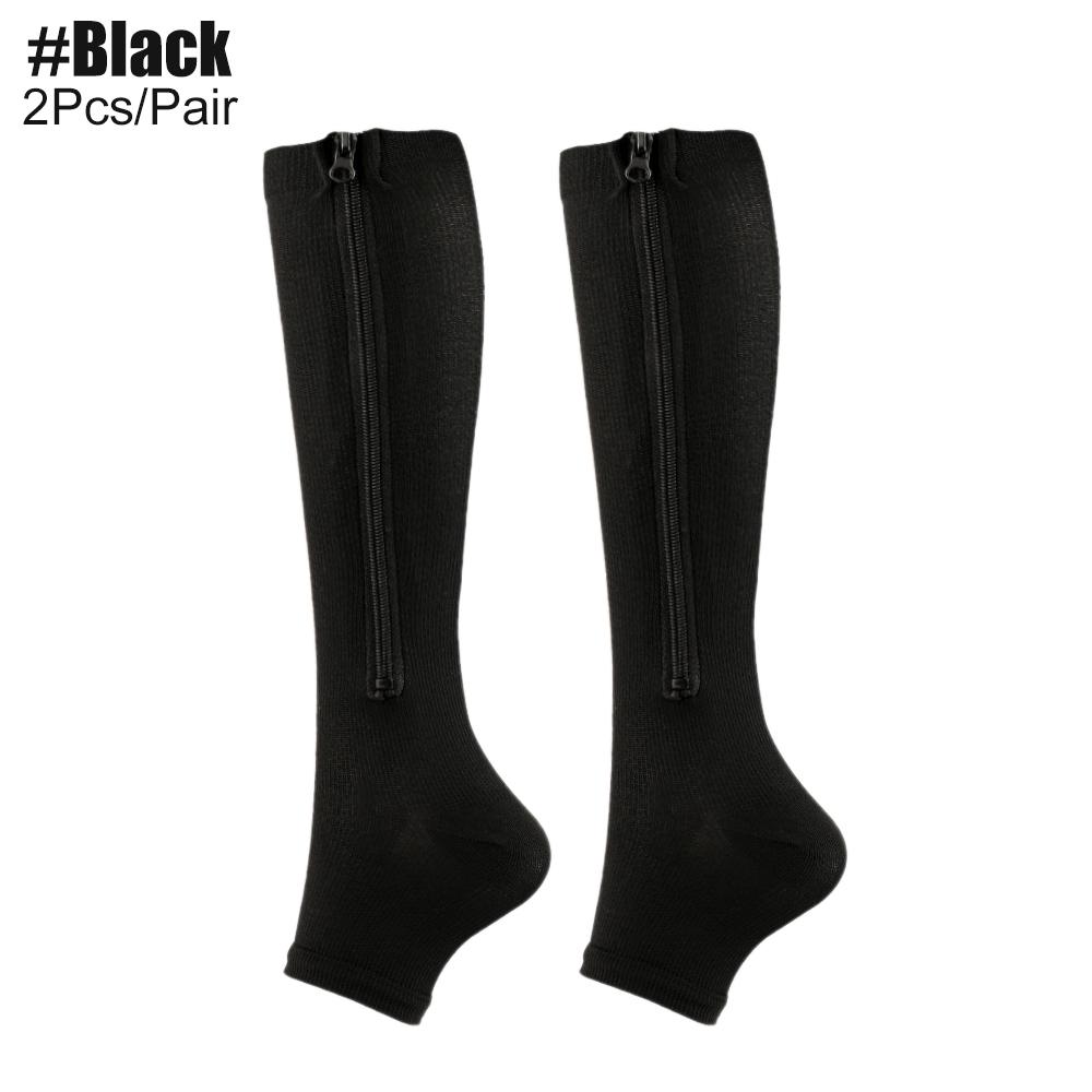Compression Zip Sox Socks Stretchy Leg Support Zipper Medical Socks For Varicose Veins Edema Swollen Relief