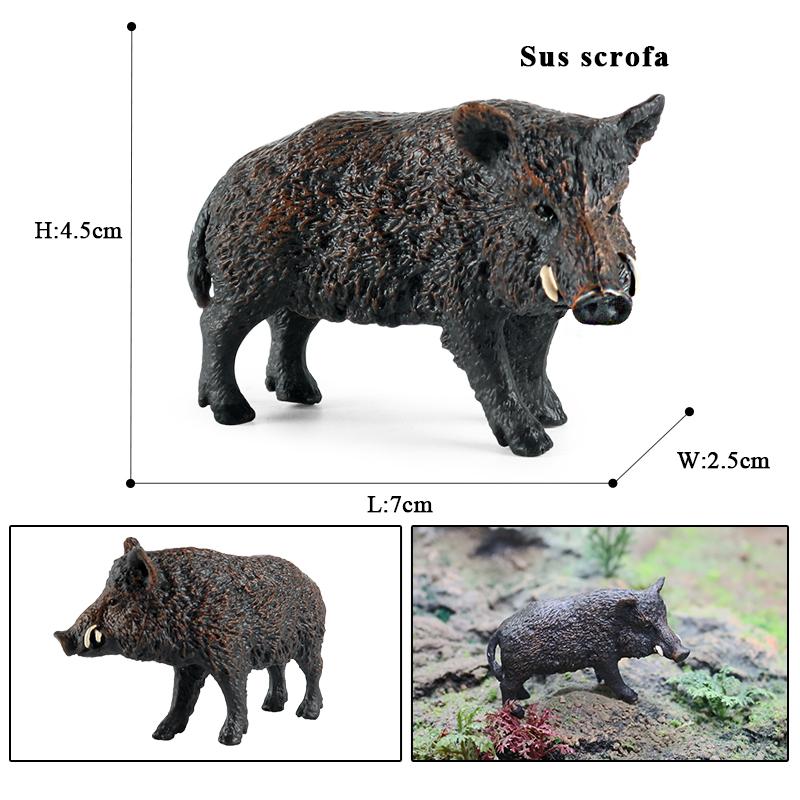 Oenux Wild Boar Tapirus Indicus Porcupine Animals Simulation Model Action Figures Figurine Educational Collection Kids Toy Gift