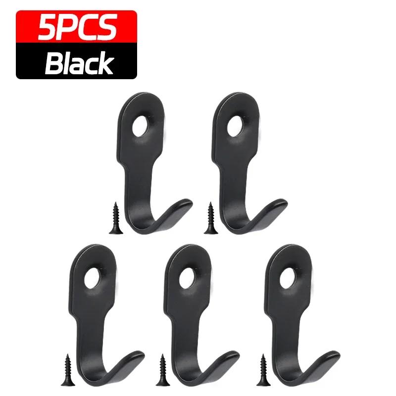 120Pcs Mini Stainless Steel J-Shaped Hook With Screw Items Key Rack Wall Punching Hook Kitchen Accessories Bathroom Hardware