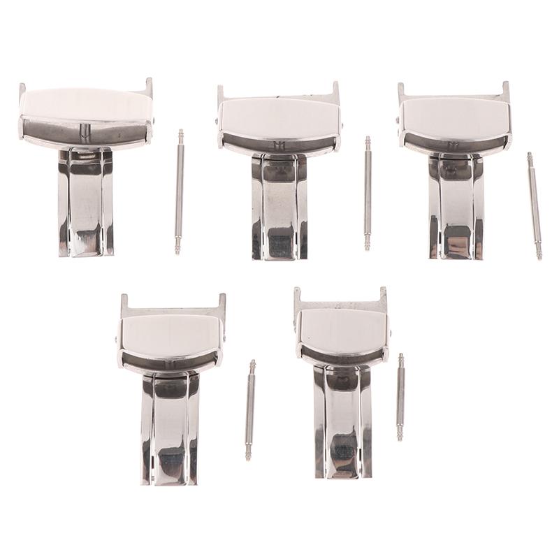 Cataramă de ceas cu fluture din oțel inoxidabil, 14 mm, 16 mm, 18 mm, 20 mm, 22 mm, catarame pliabile cu buton, pentru curea de ceas