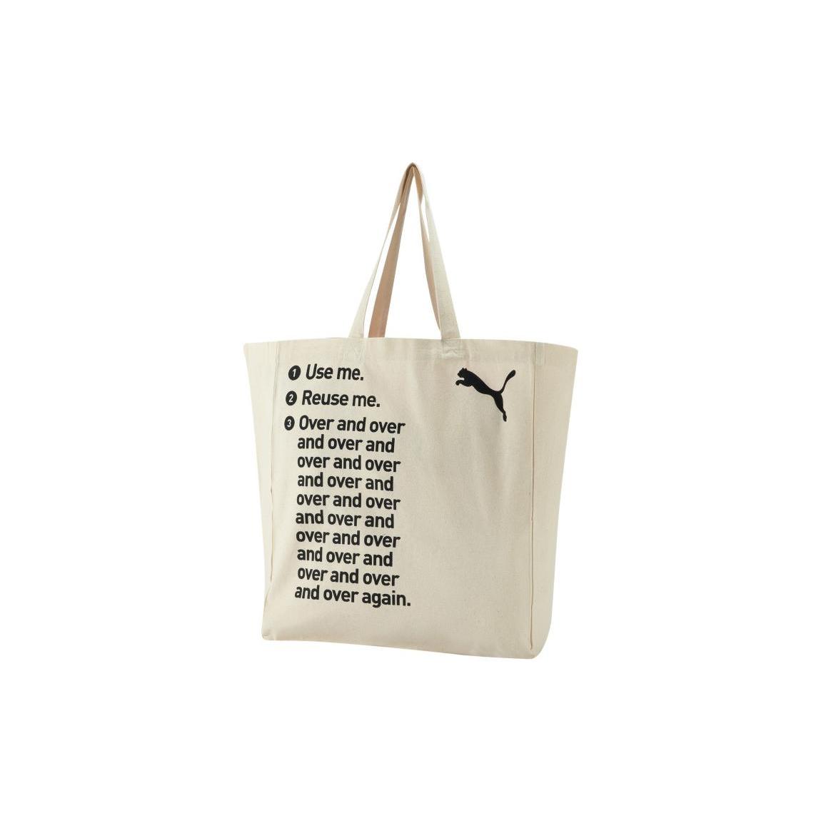 

New PUMA Canvas Fabric Canvas Bag Shoulder Bag Handbag Regular Unisex White 932996-01 50.0*20.1*46.0CM