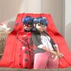 [1pc Ladybug Blanket] All-Season Blanket - Cozy Blanket for Sofa Couch Home Decoration, Digital Printed Nap Blanket