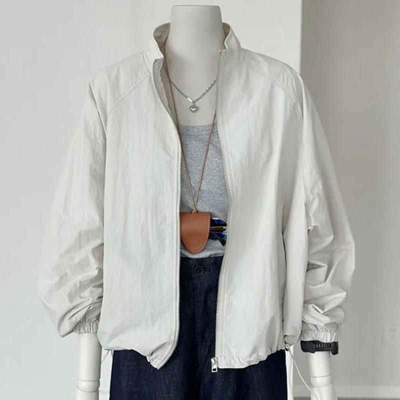 

Корейская женская куртка с длинными рукавами и солнцезащитным кремом, весна-лето, женская спортивная куртка для отдыха, пальто, однотонная тонкая женская верхняя одежда XXXXL абрикосовый